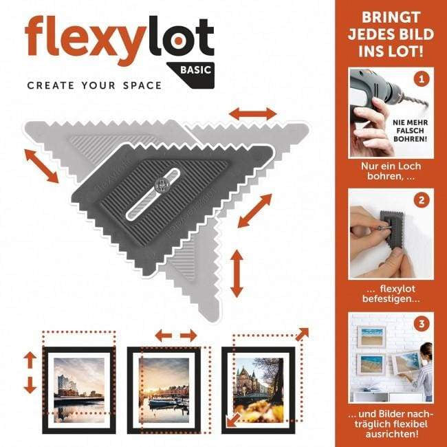 Zubehör Wandbilder - Bildaufhängung flexylot BASIC 3er-Set - flexylot
