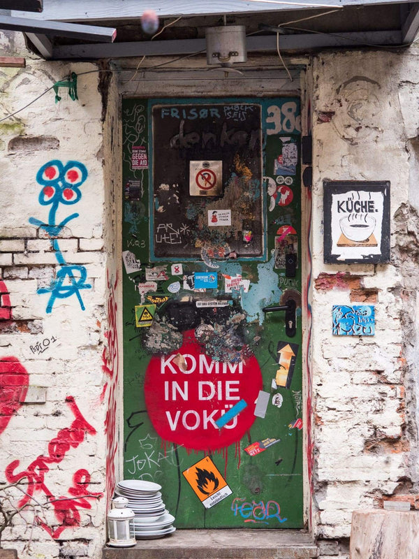 Wandbild - Komm in die VoKü - Ausrichtung_Hoch Besonderes_Gängeviertel Farbe_Grün Fotograf_Jörg Kuntze